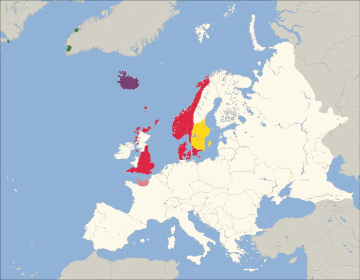 Empire of Cnut 1028 Danish Canute