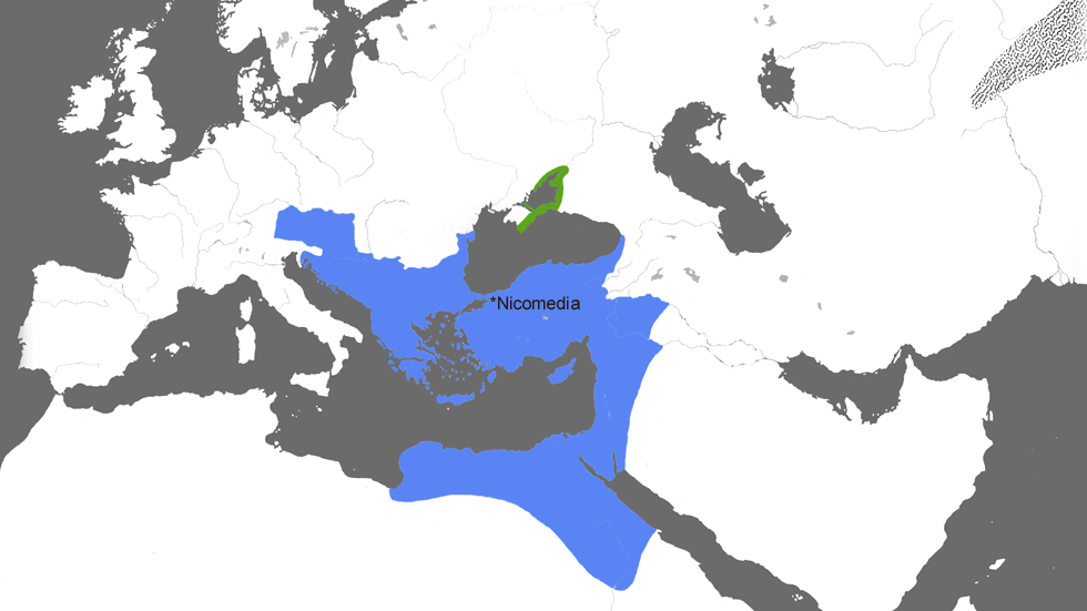 Diocletian 285 Roman Empire Greek Empire